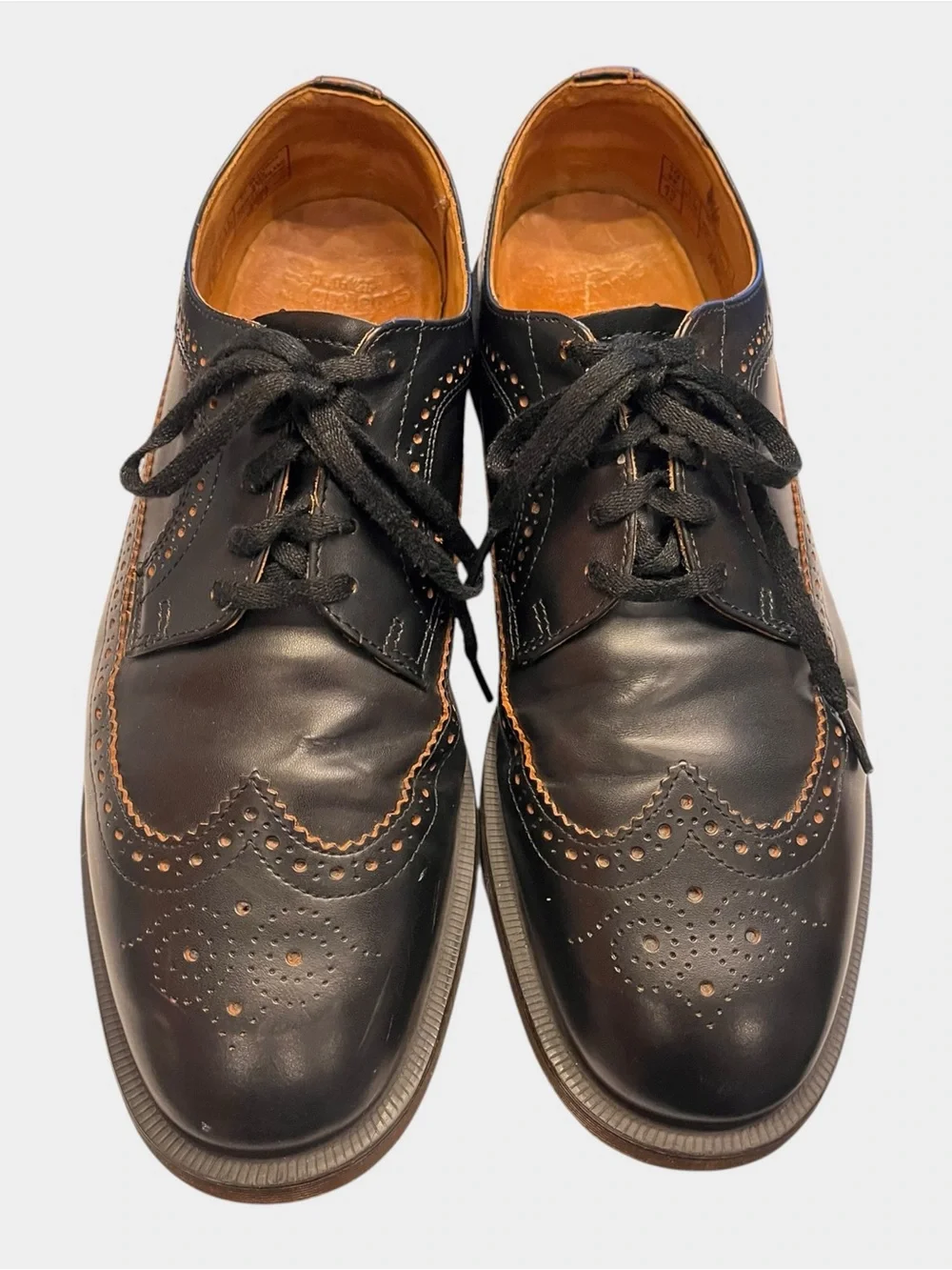 DR. MARTENS 3989 Black Leather Wingtip Brogue Oxford Shoes Men’s US 11